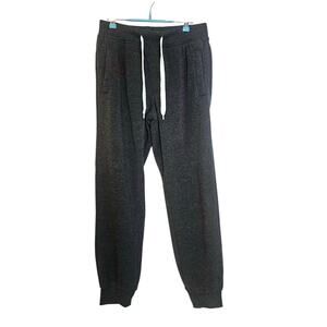 Dark Gray Sweatpants with Valentine Lipstick Kisses on Pocket
